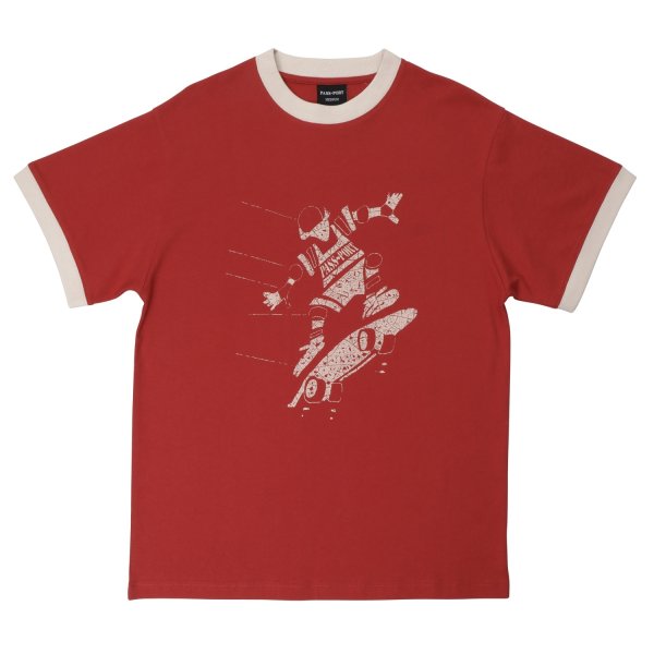 画像1: PASS~PORT " CLONCURRY RINGER TEE " - BRICK (1)