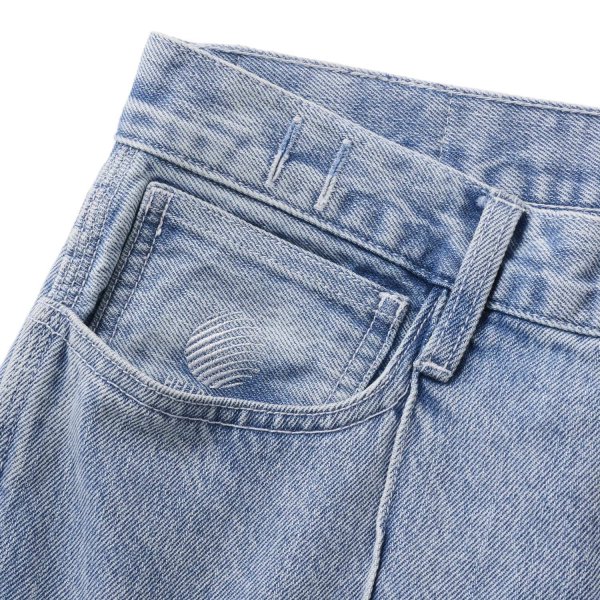 画像3: HELLRAZOR " BLOCK BAGGIE DENIM PANTS " - LIGHT INDIGO (3)