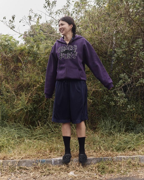 画像6: PASS~PORT " SLINKIN' ZIP HOODIE " - EGG PLANT (6)