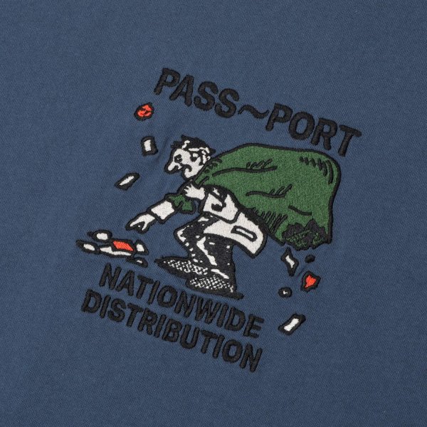 画像2: PASS~PORT " DISTRIBUTION TEE " - HARBOUR BLUE (2)