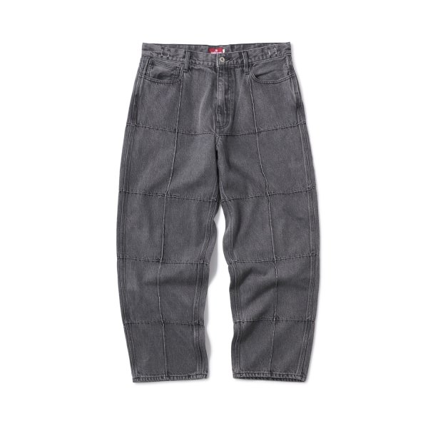 画像1: HELLRAZOR " BLOCK BAGGIE DENIM PANTS " - DARK BLACK (1)