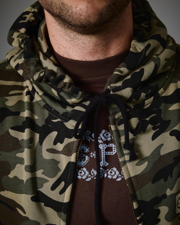 画像6: PASS~PORT " KOLLASSI ZIP HOODIE " - WOODLAND CAMO (6)