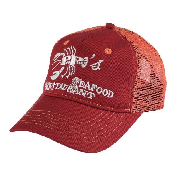 画像1: PASS~PORT.  " SEAFOOD STAFF PACKERS TRUCKER CAP " - LOBSTER RED (1)