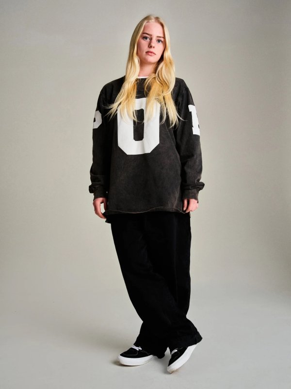 画像3: POP TRADING COMPANY " POP FOOTBALL LONGSLEEVE T-SHIRT " -  BLACK (3)