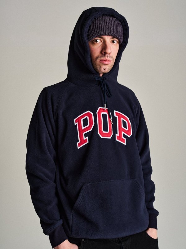 画像4: POP TRADING COMPANY " POP ARCH HOODED SWEAT " - NAVY (4)