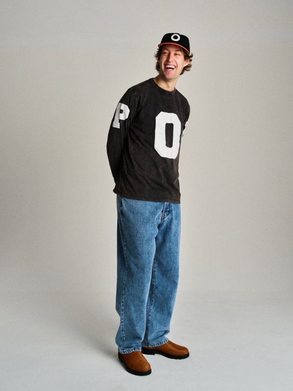 画像7: POP TRADING COMPANY " POP FOOTBALL LONGSLEEVE T-SHIRT " -  BLACK (7)
