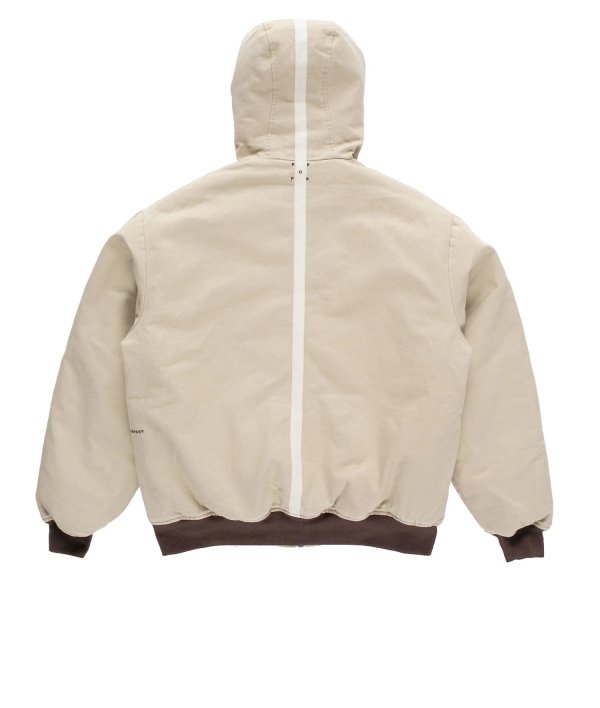 画像2: POP TRADING COMPANY " POP HOODED FLIGHT JACKET " - WHITE PEPPER  (2)