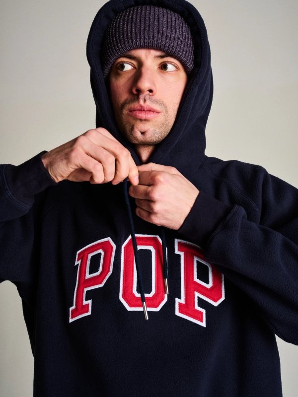 画像3: POP TRADING COMPANY " POP ARCH HOODED SWEAT " - NAVY (3)