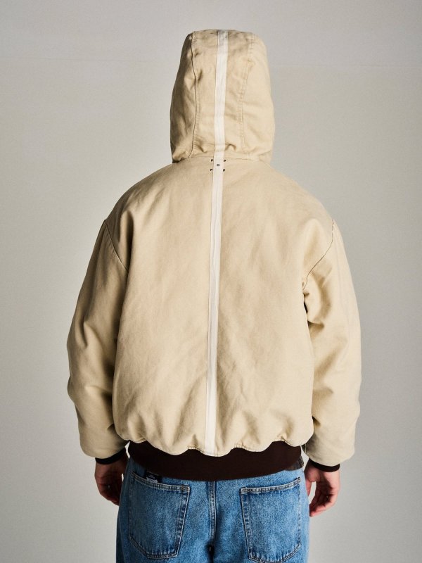 画像6: POP TRADING COMPANY " POP HOODED FLIGHT JACKET " - WHITE PEPPER  (6)