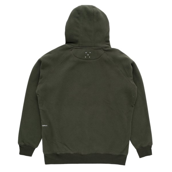 画像2: POP TRADING COMPANY " POP ARCH HOODED SWEAT " - DUFFEL GREEN (2)