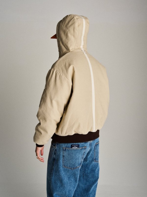 画像5: POP TRADING COMPANY " POP HOODED FLIGHT JACKET " - WHITE PEPPER  (5)