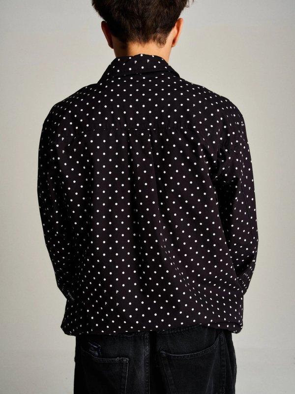 画像7: POP TRADING COMPANY " POP POLKADOT SHIRT " - BLACK/WHITE  (7)