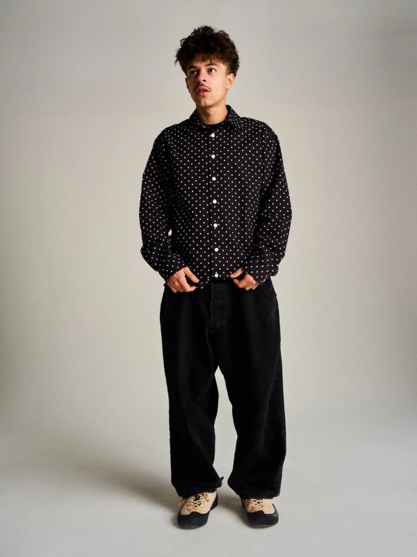画像5: POP TRADING COMPANY " POP POLKADOT SHIRT " - BLACK/WHITE  (5)