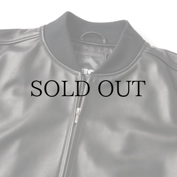 画像4: FTC " LEATHER ZIP VARSITY JACKET " - BLACK (4)