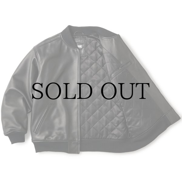 画像3: FTC " LEATHER ZIP VARSITY JACKET " - BLACK (3)