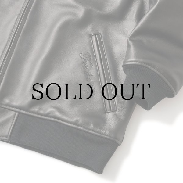 画像5: FTC " LEATHER ZIP VARSITY JACKET " - BLACK (5)