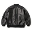画像2: FTC " LEATHER ZIP VARSITY JACKET " - BLACK (2)