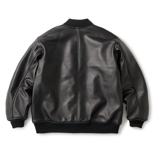 画像2: FTC " LEATHER ZIP VARSITY JACKET " - BLACK (2)