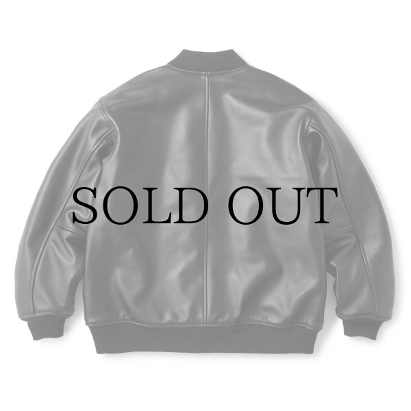 画像2: FTC " LEATHER ZIP VARSITY JACKET " - BLACK (2)