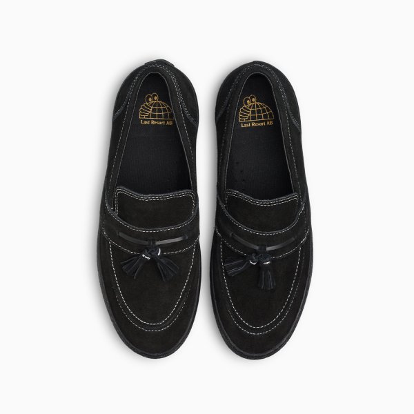 画像2: LAST RESORT AB " VM005 LOAFER  " - BLACK / BLACK / WHITE STITCH  (2)