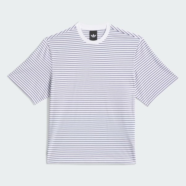 画像1: ADIDAS " YARN-DYED TEE " - WHITE / D BLUE (1)