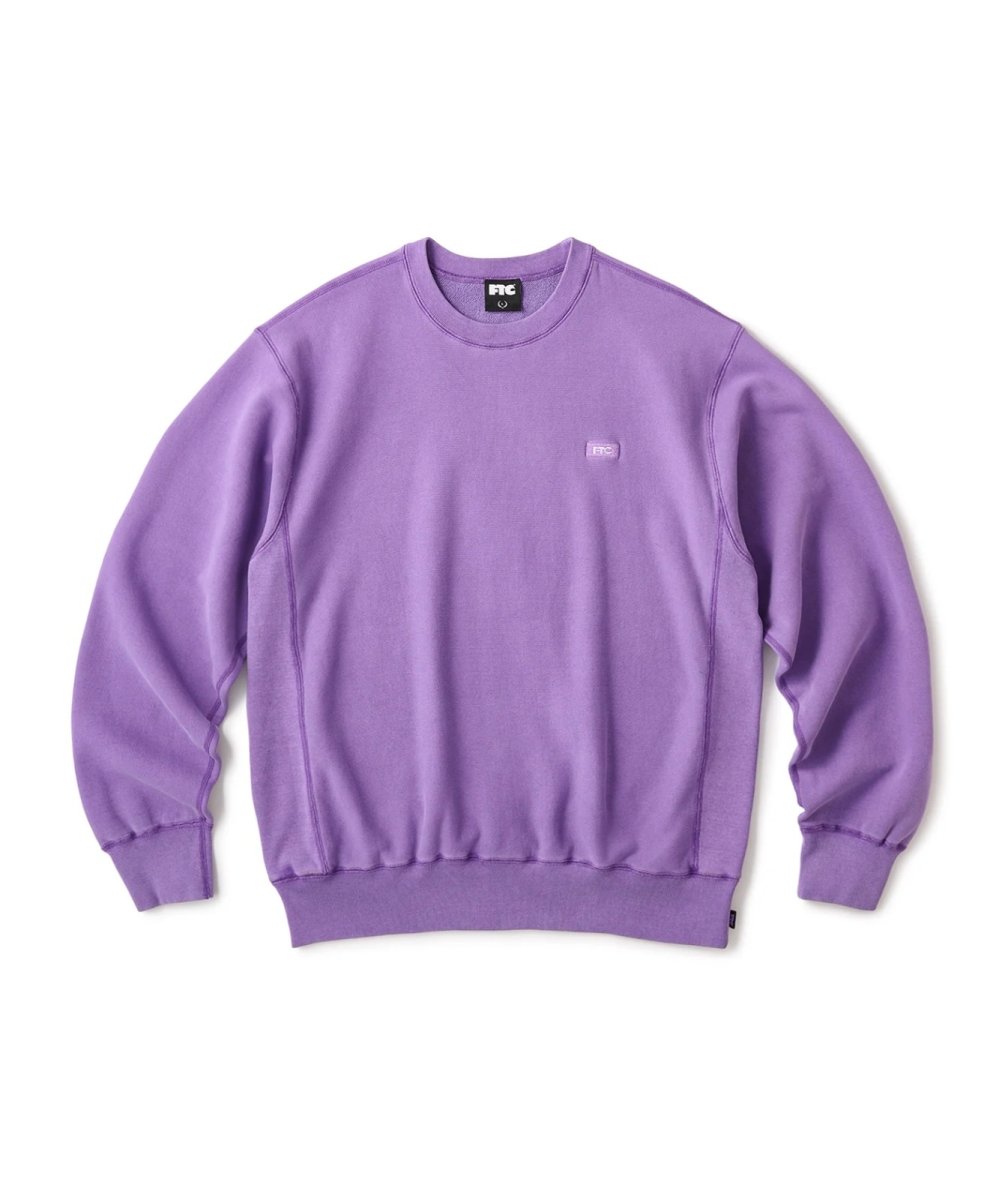 画像1: FTC " PIGMENT DYED SMALL BOX LOGO CREW NECK " - PURPLE (1)