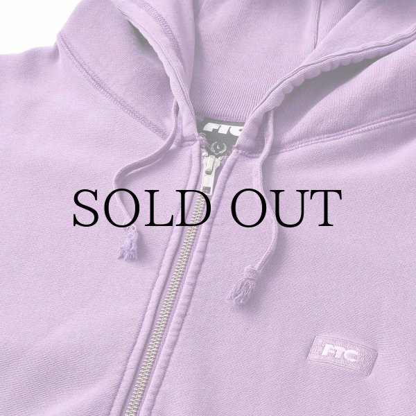 画像2: FTC " PIGMENT DYED BOX LOGO ZIP UP HOODY " - PURPLE (2)