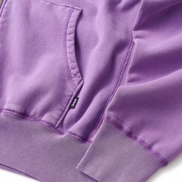 画像3: FTC " PIGMENT DYED BOX LOGO ZIP UP HOODY " - PURPLE (3)