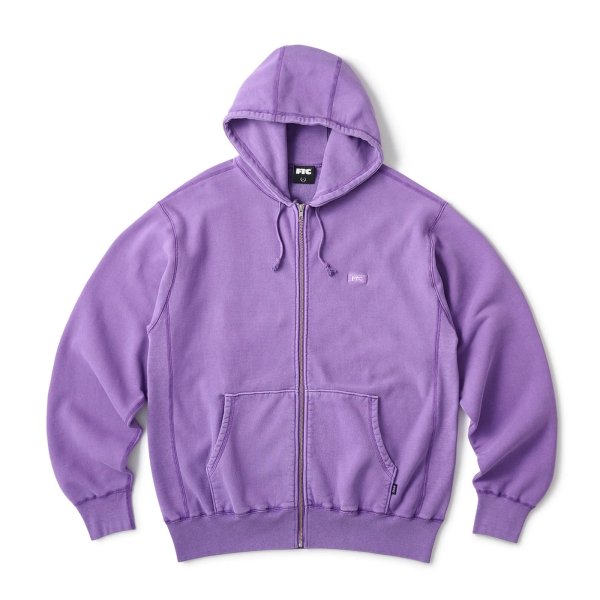 画像1: FTC " PIGMENT DYED BOX LOGO ZIP UP HOODY " - PURPLE (1)