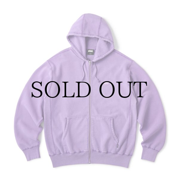 画像1: FTC " PIGMENT DYED BOX LOGO ZIP UP HOODY " - PURPLE (1)