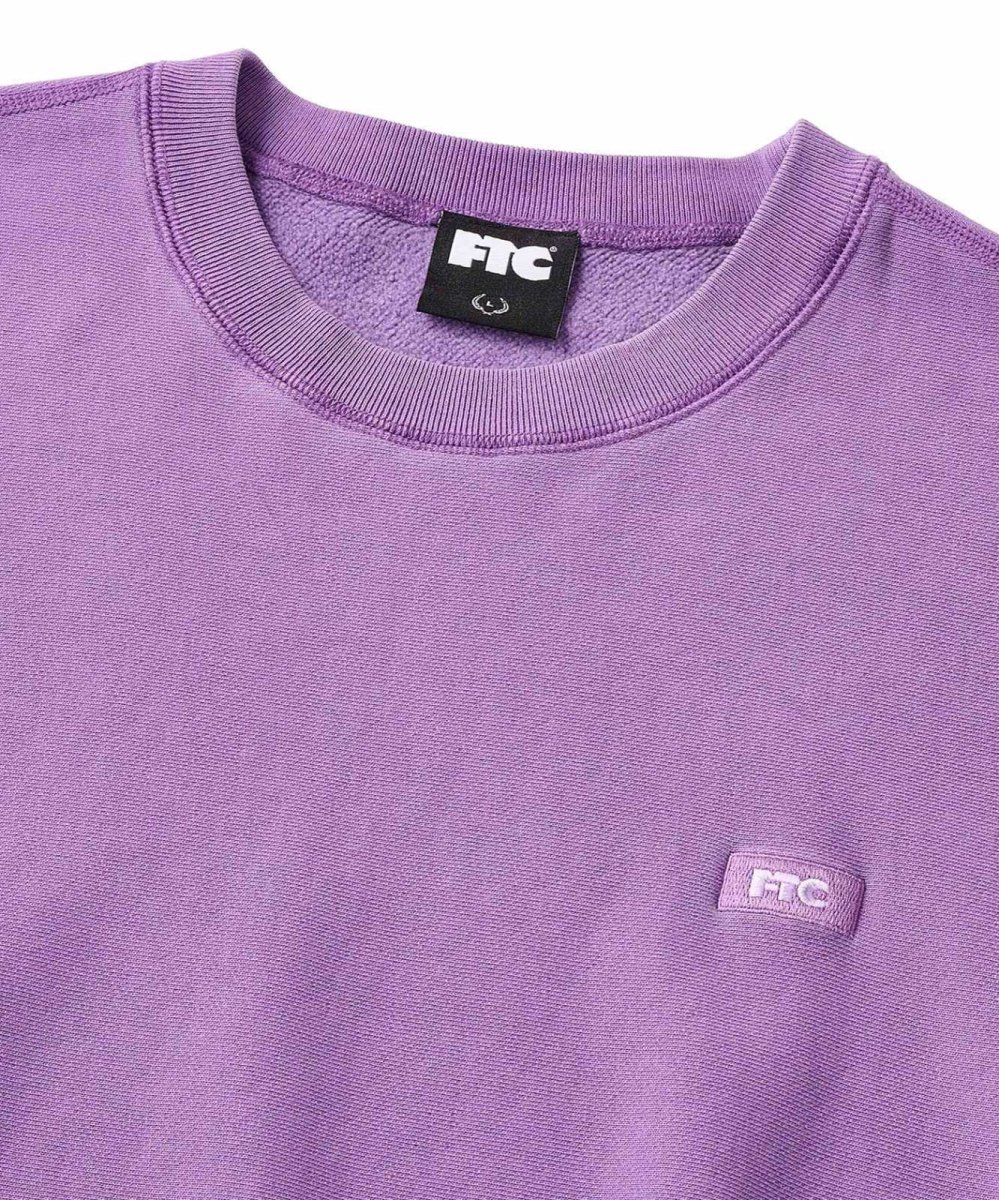 画像2: FTC " PIGMENT DYED SMALL BOX LOGO CREW NECK " - PURPLE (2)