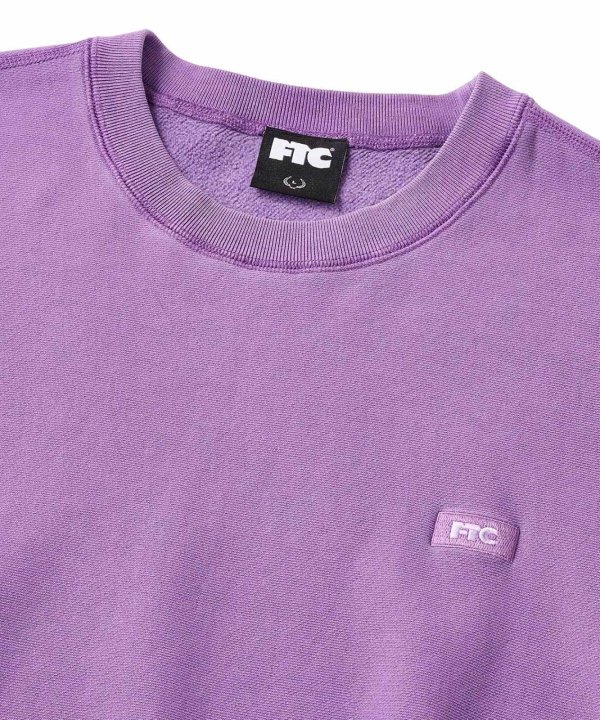 画像2: FTC " PIGMENT DYED SMALL BOX LOGO CREW NECK " - PURPLE (2)