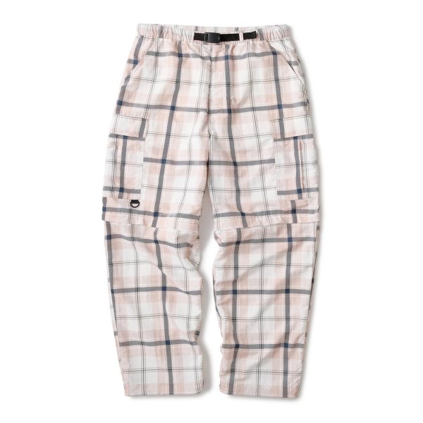 画像1: FTC " CONVERTIBLE CARGO PANT " - PINK PLAID (1)