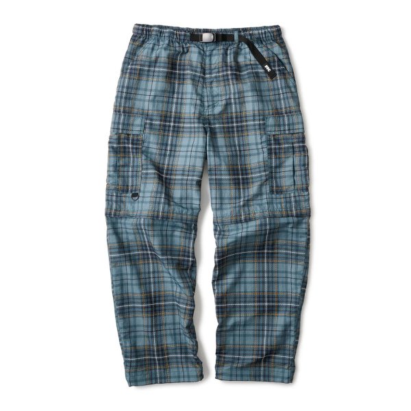 画像1: FTC " CONVERTIBLE CARGO PANT " - GREEN PLAID (1)