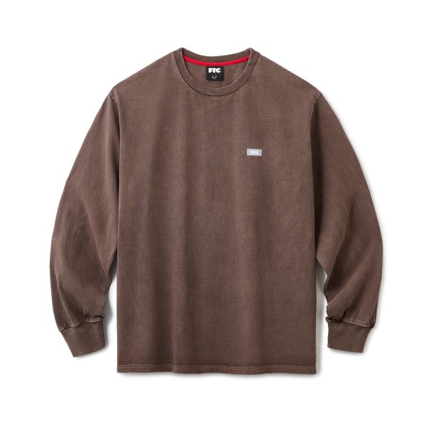 画像1: FTC " PIGMENT DYED SMALL LOGO L / S TOP " - BROWN (1)
