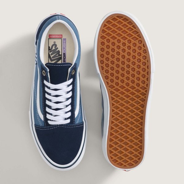 画像3: VANS " SKATE OLD SKOOL SHOE"- NAVY BLUE / WHITE (3)