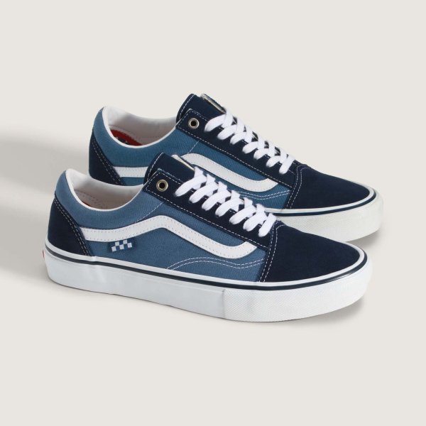 画像2: VANS " SKATE OLD SKOOL SHOE"- NAVY BLUE / WHITE (2)