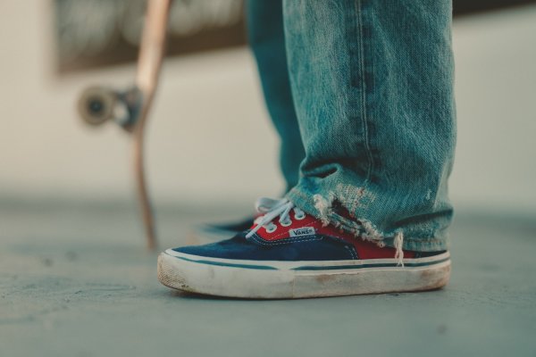 画像7: VANS " SKATE ERA "- BLUE / RED (7)