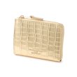 画像2: FTC " CROC LEATHER COMPACT WALLET " - GOLD (2)