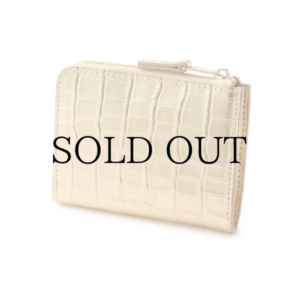 画像1: FTC " CROC LEATHER COMPACT WALLET " - GOLD (1)