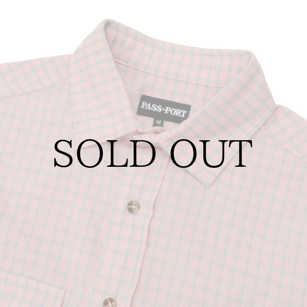 画像2: PASS~PORT " WORKERS CHECK LONG SLEEVE SHIRT " - LIGHT PINK (2)