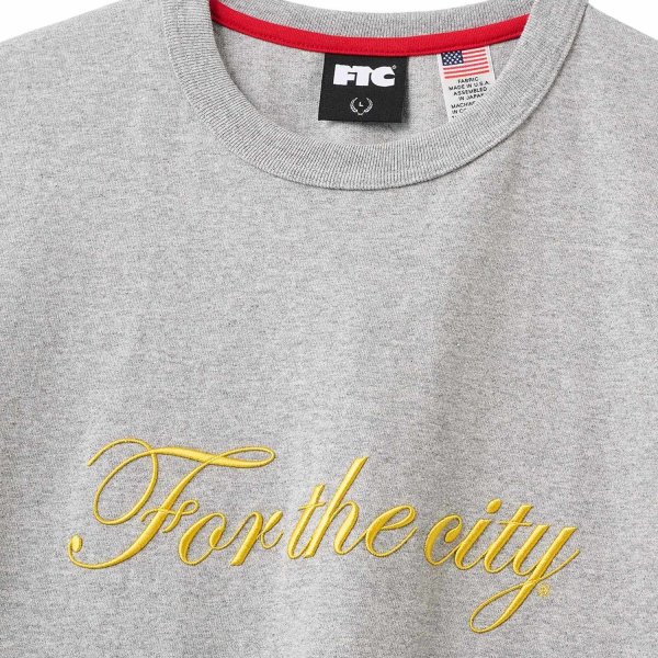 画像2: FTC " SCRIPT LOGO TEE " - GRAY (2)