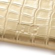 画像3: FTC " CROC LEATHER COMPACT WALLET " - GOLD (3)