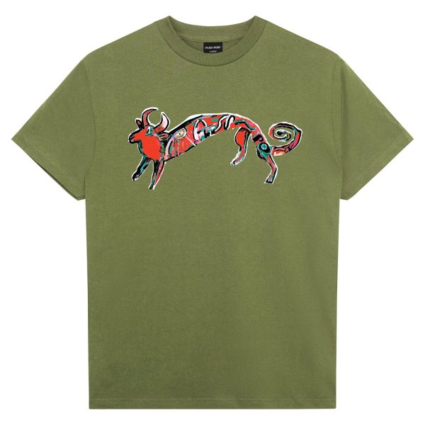 画像1: PASS~PORT " PASS~PORT BULL TEE " - PISTACHIO (1)