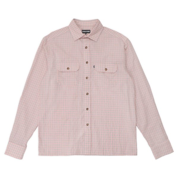 画像1: PASS~PORT " WORKERS CHECK LONG SLEEVE SHIRT " - LIGHT PINK (1)