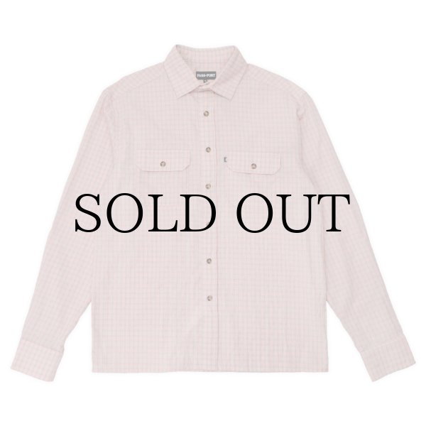 画像1: PASS~PORT " WORKERS CHECK LONG SLEEVE SHIRT " - LIGHT PINK (1)