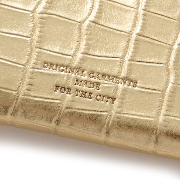 画像4: FTC " CROC LEATHER COMPACT WALLET " - GOLD (4)
