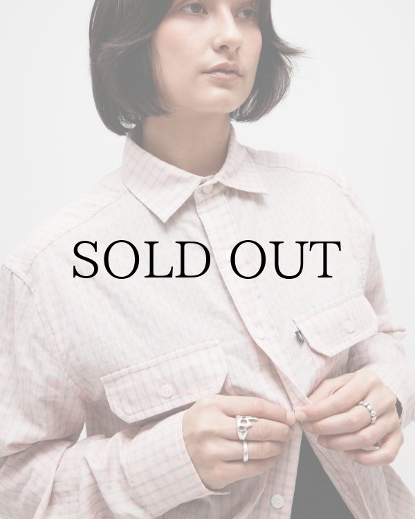 画像4: PASS~PORT " WORKERS CHECK LONG SLEEVE SHIRT " - LIGHT PINK (4)