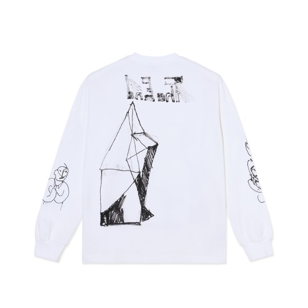 画像2: POLAR SKATE CO. " THE END LS TEE " - WHITE (2)