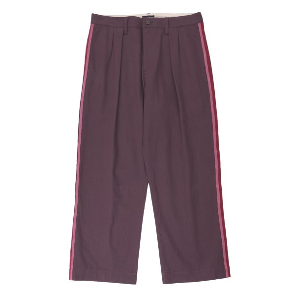 画像1: PASS~PORT " LEAGUES CLUB PANT " - SIDE STRIPE PLUM (1)